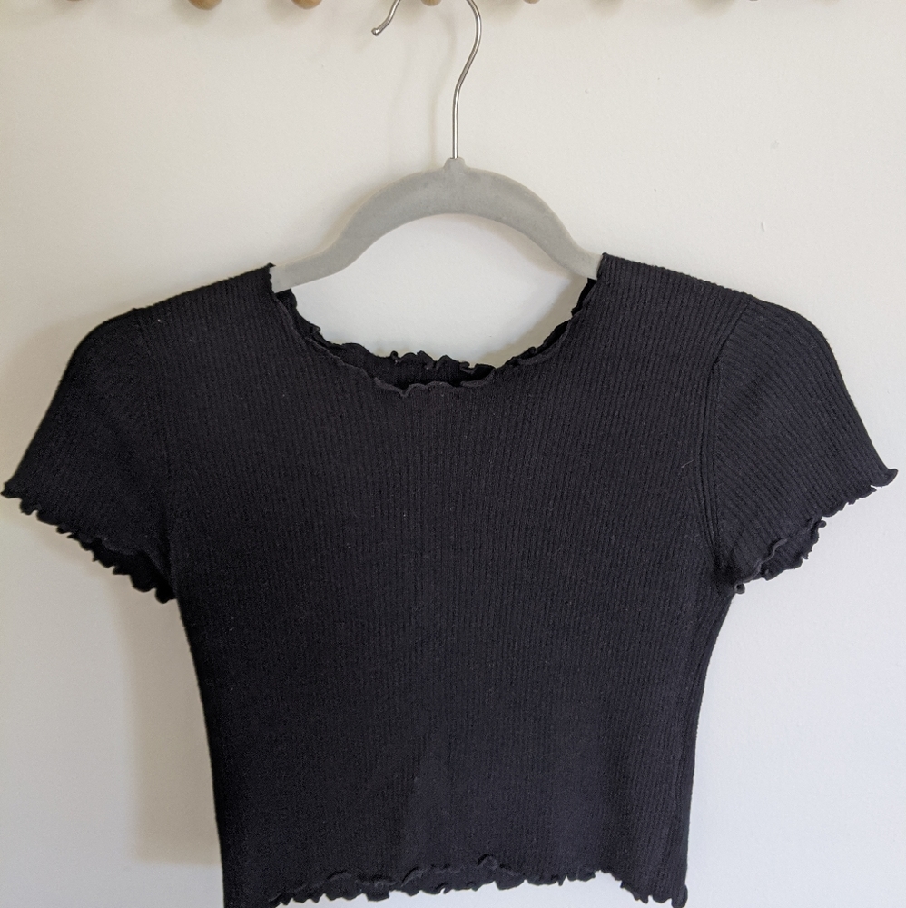 Brandy Melville Black Cropped Top